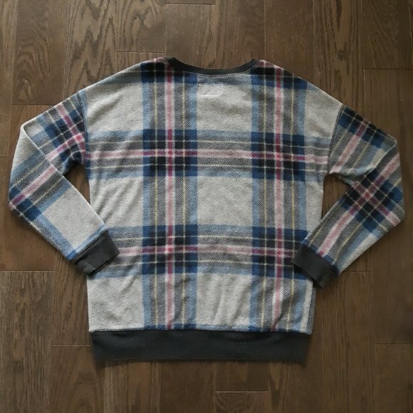 AEO long sleeve plaid pattern sweater - Picture 2 of 2